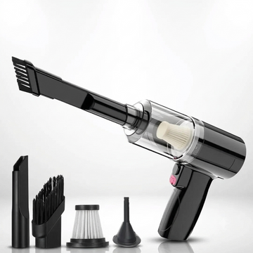 Rechargeable Car Vacuum Cleaner with 4 Attachments